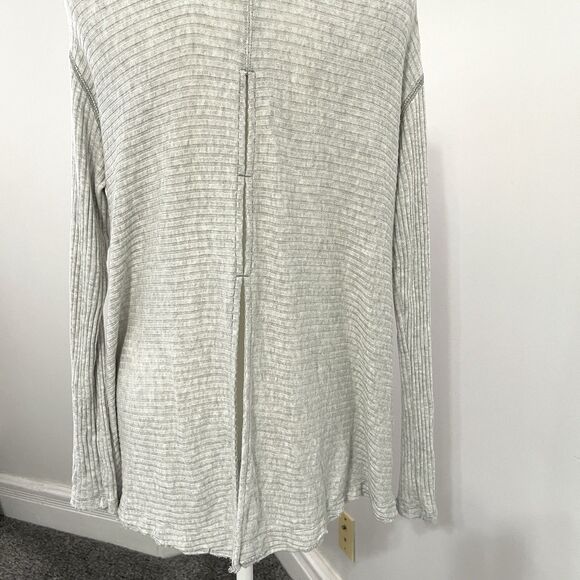 Free People We the Free Lovers Rib Thermal Top Size Small Oversized Split Back - Picture 5 of 9